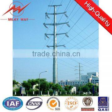 Galvanized monopole antenna communication tower