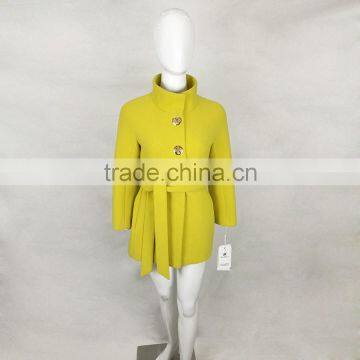 Wool Overcoat Autumn Winter Women Medium Long Wool O Neck Long Sleeve Wool Coat Plus Size photo-2