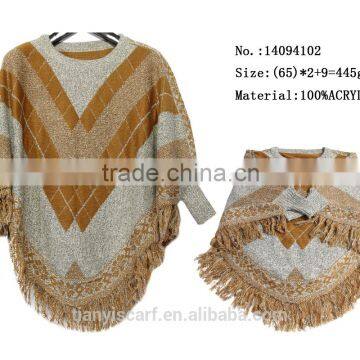 2015 New Design Winter Warm Cloak Women Shawl Scarf T Show Pashmina Shawl w Tassels photo-2