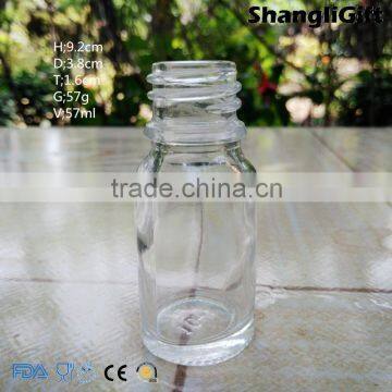 60ml Essential Oil Bottle Clear Glass Bottles With Stopper and Cap