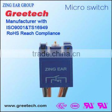 China hot selling Zing ear G11 Sealed DPDT Micro Switch with 4 wires(IP67)