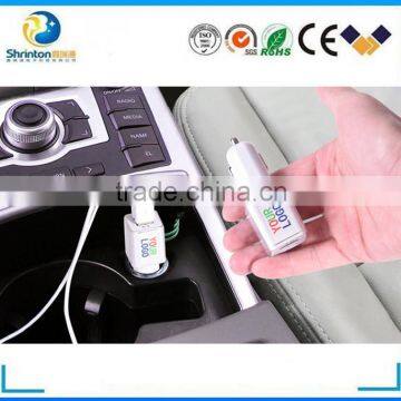 Promotional Dual usb car charger for Andriod Iphone WPS usb lighter