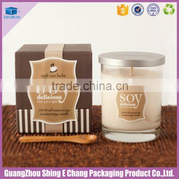 Lovely design luxury custom special paper printed all natural soy moisturing candle packaging boxes