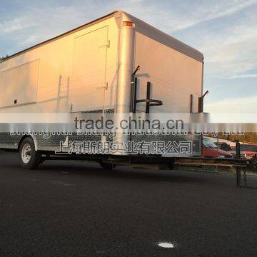 White Uniaxial Food Cart Beach Food Truck Trailer Hot Dog Hamburger Ice Cream Traction Cart By China's Largest Factory photo-3