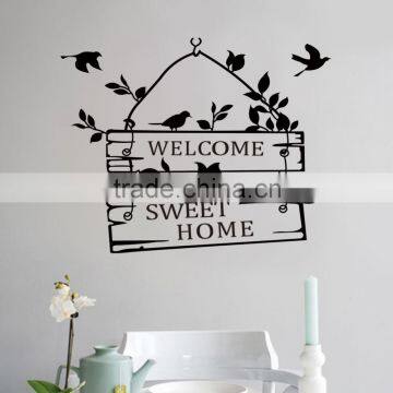 Welcome Sweet Home Decoration Wall Decals ZYVA-8253-NA Decorative Removable Vinyl Wall Stickers for Home
