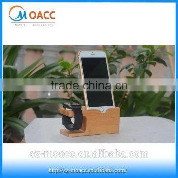 Factory Wholesale Bamboo wood stand for apple watch for iphone