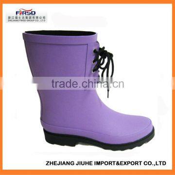 Lace-up Rubber Rain Boot