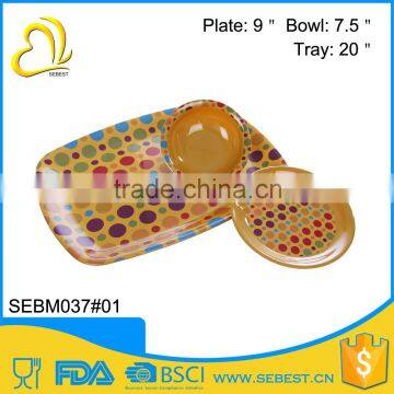 wholesale melamine bread dinnerware sets bamboo serving tray