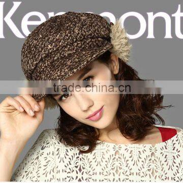 earflap crochet fedora beret women hat wholesale