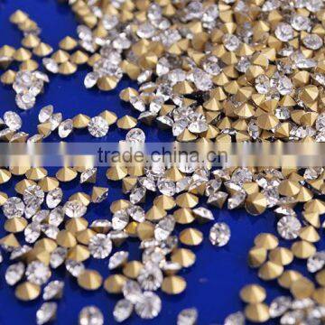 High quality round Rhinestones pointed back, glass chaton ,crystal beads for jewellery