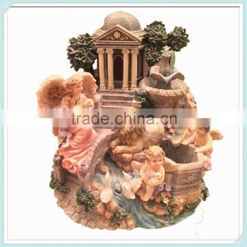 Vintage amazing grace tabletop resin angel water fountain