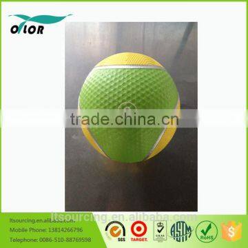 2 Lbs Yellow Rubber Medicine Ball photo-6