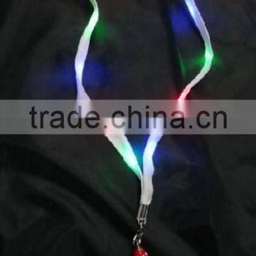 LED Flashing Santa Necklace with Fabric Lanyard led toys for event