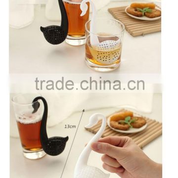 fashion silicone swan filter bag silicone swan filter strainer teabags