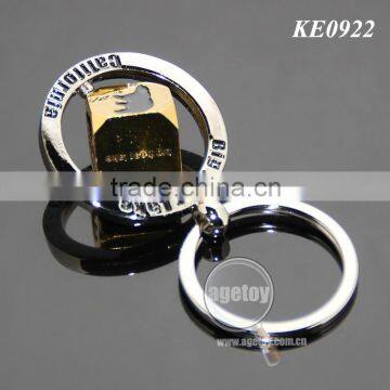 USA California Big Bear Lake Souvenirs Spinning Gold Dice Rotate Metal Revolve Cube Keyring photo-6