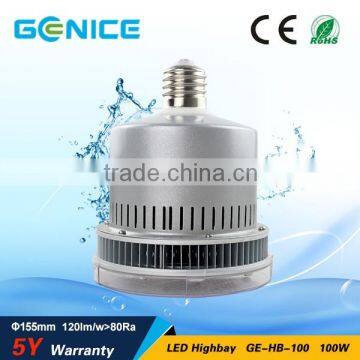 CE,RoHS,ETL Cool White 100w Led High Bay E39 E40 Hook Base Replaces 200w MH/HPS/HID Lamp