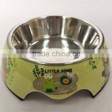 Lovely print small melamine pet food bowl