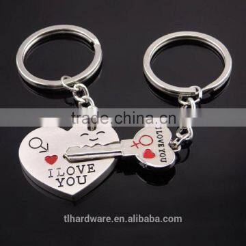 Super quality hot sell male and female romantic lover keychain