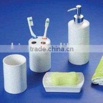 Hotel porcelain 4pcs bathroom set JX-SA702