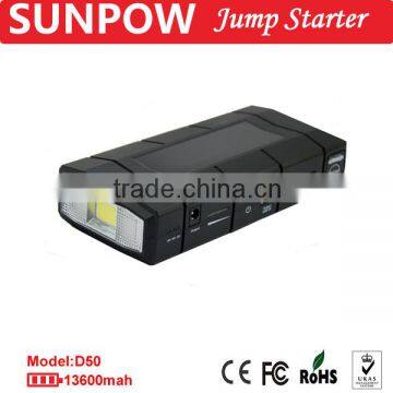 black type auto battery jump starter Rechargeable Car Emergency Jump Starter