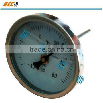 Professional manufacturer back mounting vibration proof hot water temperature gauge