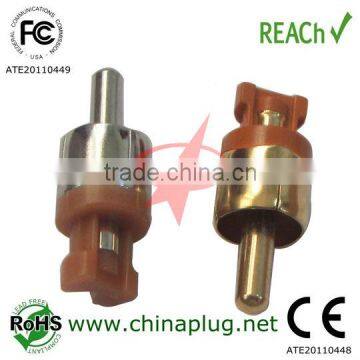 Brown plastics qualitied rca pin jack