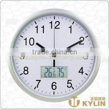 plastic wall clock with hygrothermograph