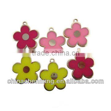 wholesale cheap loose colorful acrylic flower design beads for necklace