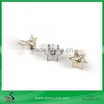 Sinicline Wholesale Star Shape Metal Tag for Clothing or Bag