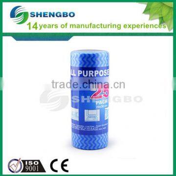 Nonwoven cleaning wipes in roll 25*40cm BLUE RED