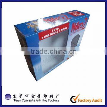 laminated material kids toy packaging boxes with clear pvc window