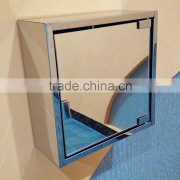 wall mounted modern square stainless steel bathroom mirror cabinet