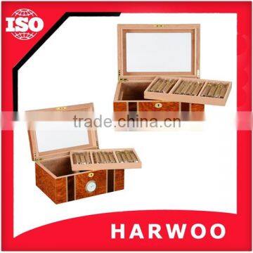 Luxury wooden cigar humidor box made in China