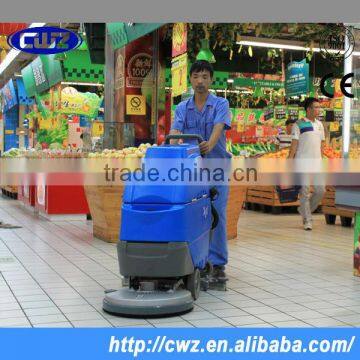 Easy operated shopping mall hand push floor cleaning machine