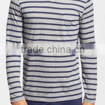 Cheap Winter Stripe Pattern 100%Cotton Men's Nightshirt photo-2