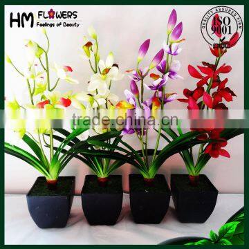 wholesale artificial flower cymbidium bonsai for home decoration