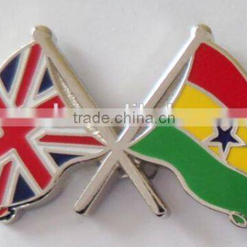 Persian Lion Country cross Flag Small Metal Lapel Pin Badge 3/4 X 3/4 Inches ... New