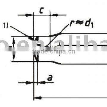 Grooved Fastener - parallel pin,full length parallel grooved with pilot:DIN1470