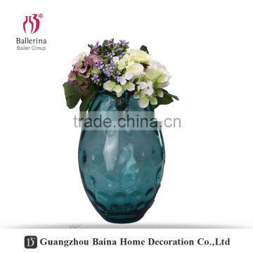 Home Decoration Clear Unique Art Flower Colored Glass Vase photo-2