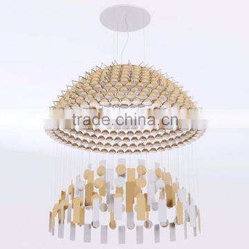 Modern Chrome Finished Bowl Shaped Pendant Chandelier photo-3