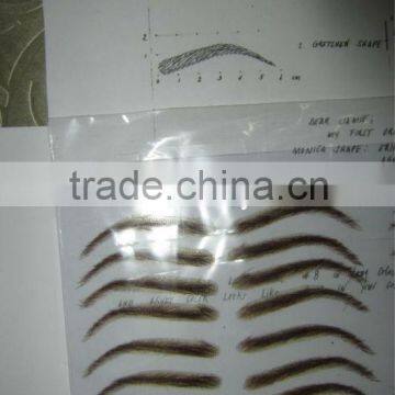 handtied 100% human hair eyebrow man style woman style customzed style makeup eyebrow