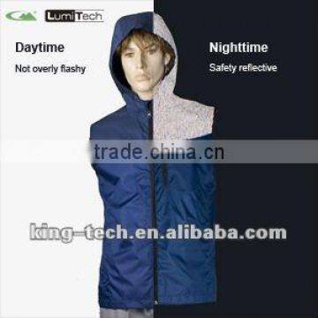 Men's reflective hoody vest sportswear protective clothing