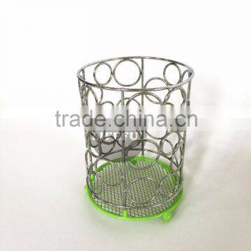 Utensil Holder Caddy Rack, Chrome Finish & Plastic coated