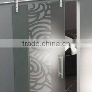 High Quality Tempered Sandblasted Glass Door With EN12150 Certification photo-2
