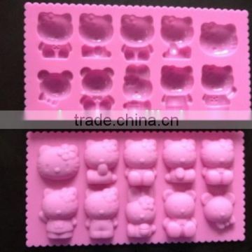 Nice Hello kitty design silicone chocolate mold