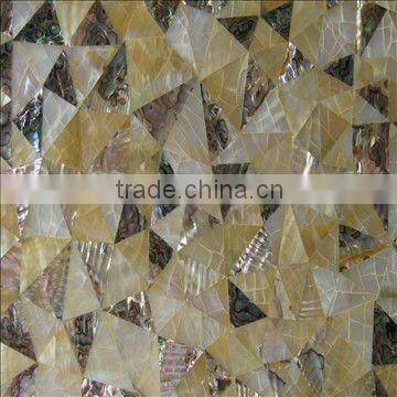 Mixed triangle shell mosaic tiles ( with crack design)