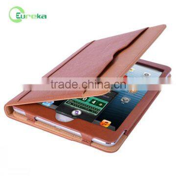 2014 Stylish stander PU leather case with sleep function for Ipad mini retina /iIpad mini 2/iPad mini