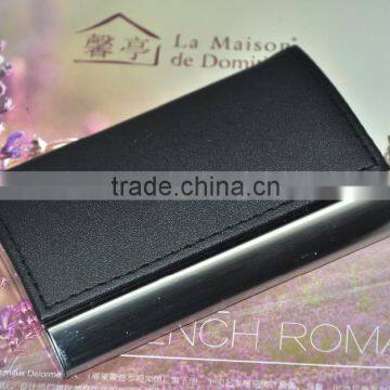 2015 Niya new Black PU & metal name card Holder/Card Case /Business card Case /Bank Organizer - ST126B