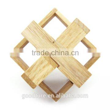 2015 Hot Sale Wooden IQ Intelligent Puzzle Magic Puzzle Kongming Lock Brain Teaser Model Number GAD1085 photo-3