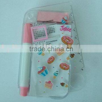 hard plastic case notebook with pen inside